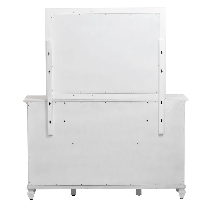 Surfside - Rectangular Dresser Mirror - Weathered White