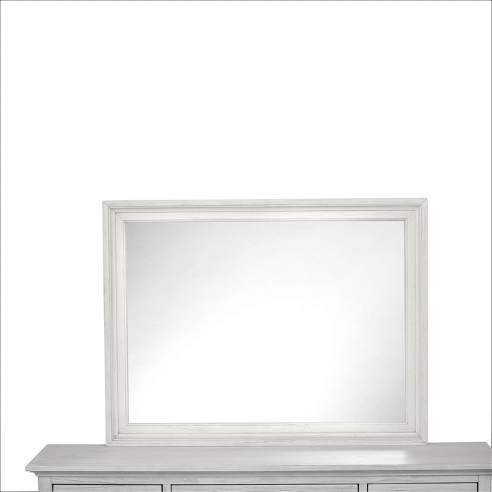 Surfside - Rectangular Dresser Mirror - Weathered White