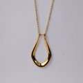 18k gold plated Abalone ring holder necklace from Forge and Lumber with adjustable chain and anti-tarnish finish