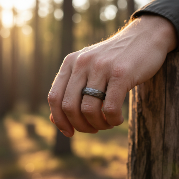 The Anvil 6mm gunmetal plated tungsten ring