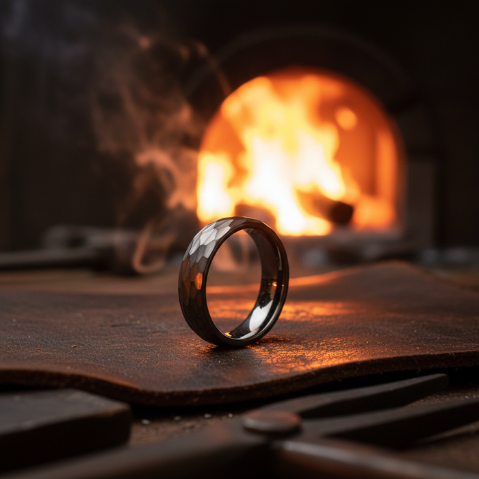 The Anvil, a 6mm gunmetal tungsten band