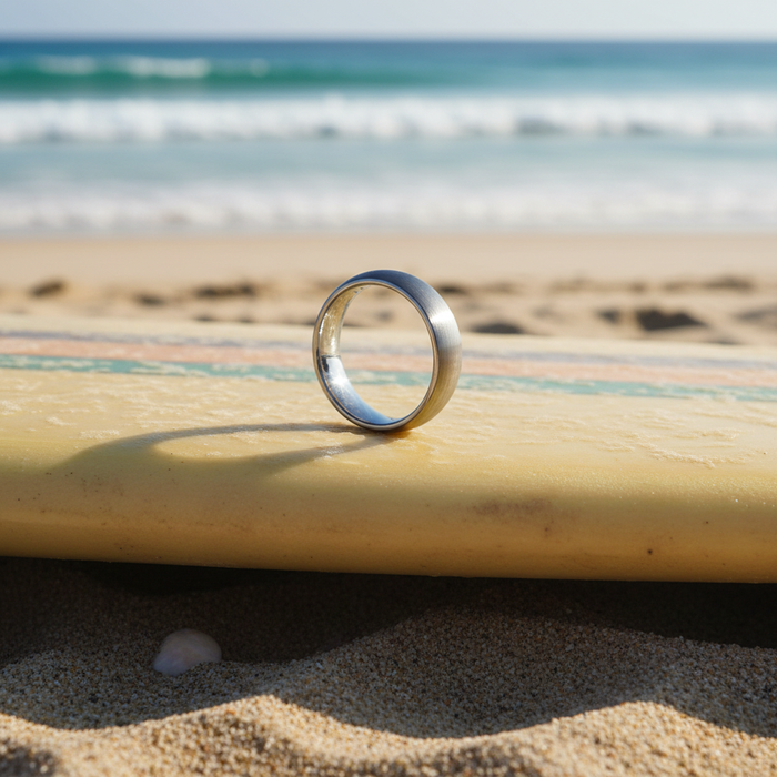 The Bedrock 6mm tungsten wedding band