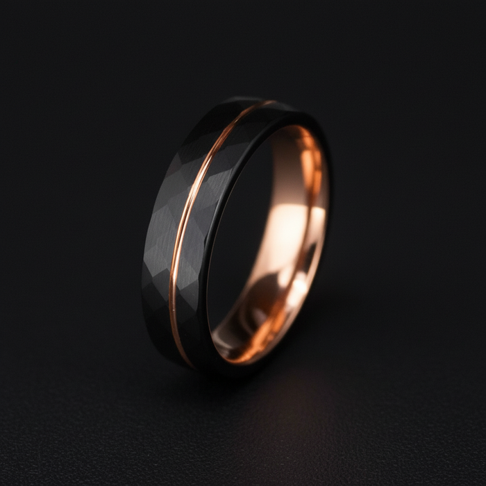 The Bonnie ring by Forge and Lumber. 6mm width band.