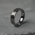 The Granite, a 6mm faceted tungsten band