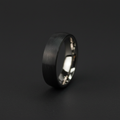 The Monaco 6mm, a round-profile titanium band with a carbon fibre inlay
