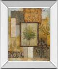 Tree Patch - Mirror Framed Print Wall Art - Light Brown