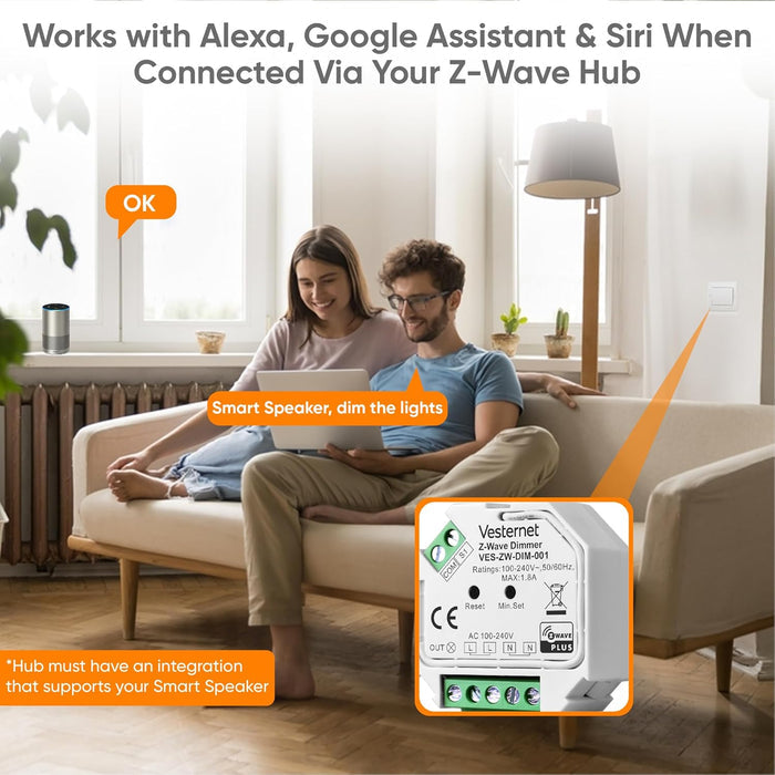 Vesternet Z - Wave Dimmer - VES - ZW - DIM - 001 - Vesternet
