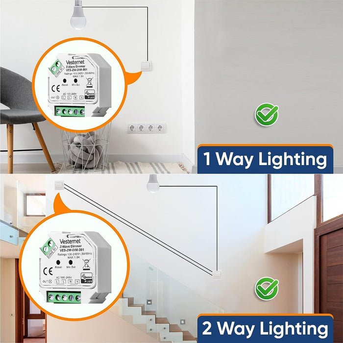 Vesternet Z - Wave Dimmer - VES - ZW - DIM - 001 - Vesternet
