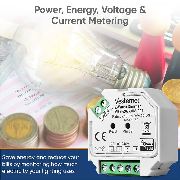 Vesternet Z - Wave Dimmer - VES - ZW - DIM - 001 - Vesternet