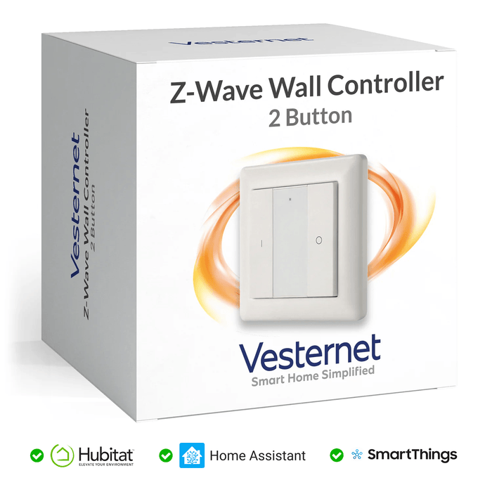 Vesternet Z - Wave Wall Controller - 2 Button - VES - ZW - WAL - 003 - Vesternet
