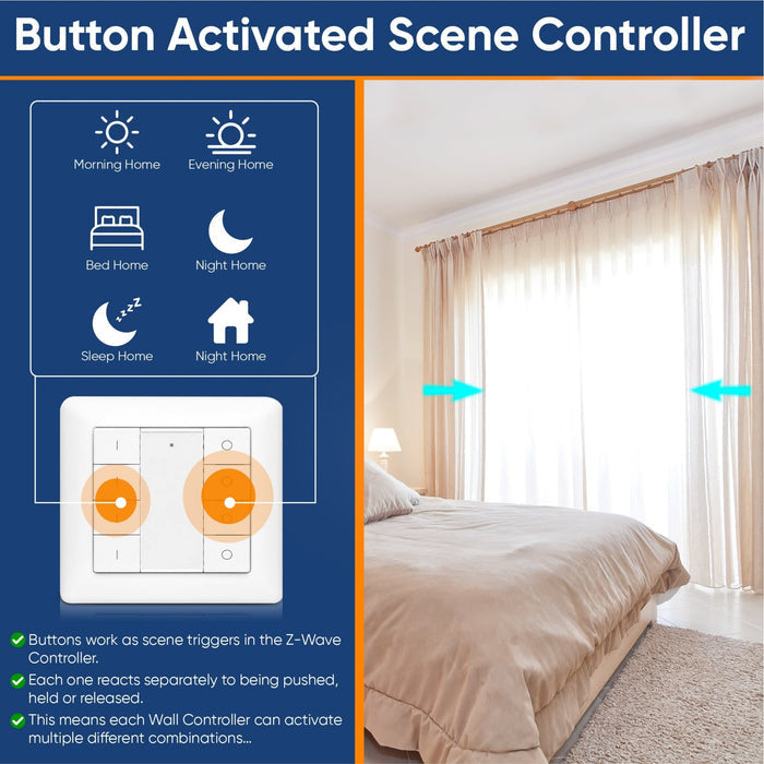 Vesternet Z - Wave Wall Controller - 8 Button - VES - ZW - WAL - 009 - Vesternet