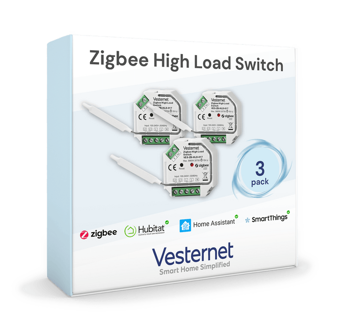 Vesternet Zigbee High Load Switch - VES - ZB - HLD - 017 - 3PACK - Vesternet
