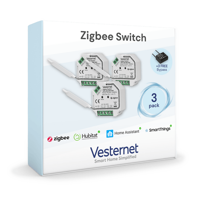 Vesternet Zigbee Switch - VES - ZB - SWI - 005 - 3PACK - Vesternet