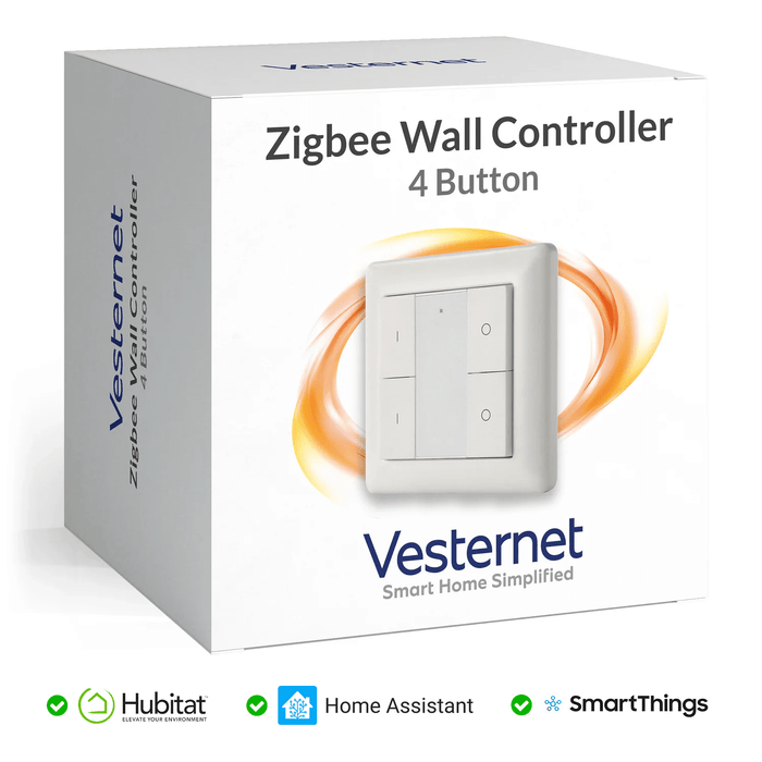 Vesternet Zigbee Wall Controller - 4 Button - VES - ZB - WAL - 011 - Vesternet