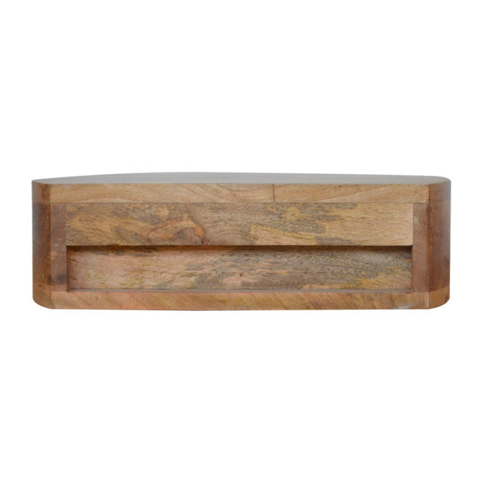 Wall Mounted Rounded Nightstand - Oak