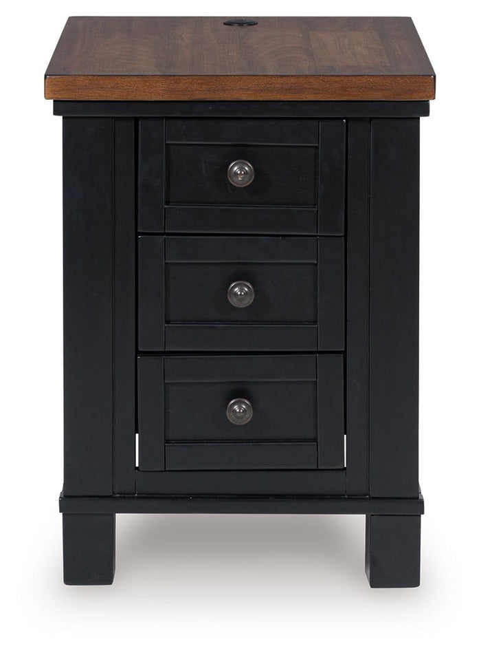 Wildenauer - Chair Side End Table - Brown / Black