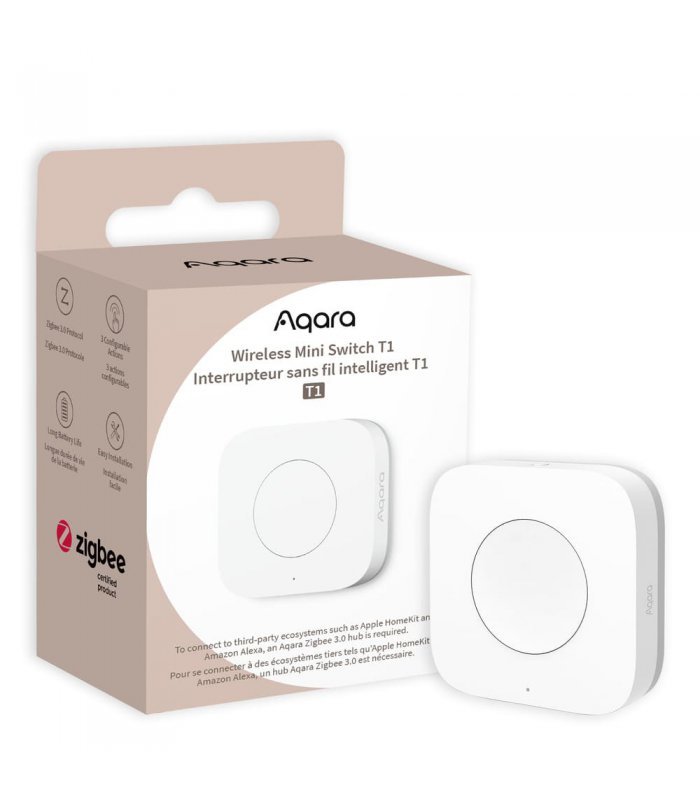 Aqara Wireless Mini Switch T1 - WB - R02D - Vesternet