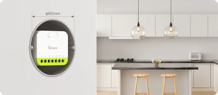 Zigbee Sonoff Mini Duo 2-Gang Smart Switch - SONZMINIZB2GS - Vesternet