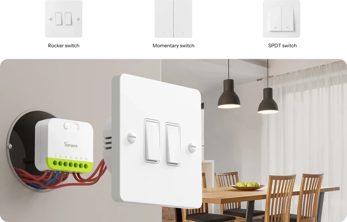 Zigbee Sonoff Mini Duo 2-Gang Smart Switch - SONZMINIZB2GS - Vesternet