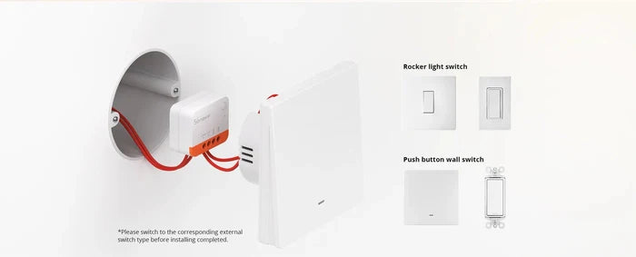 Zigbee Sonoff Mini Extreme Smart Switch without Neutral - SONZZBMINIL2 - Vesternet