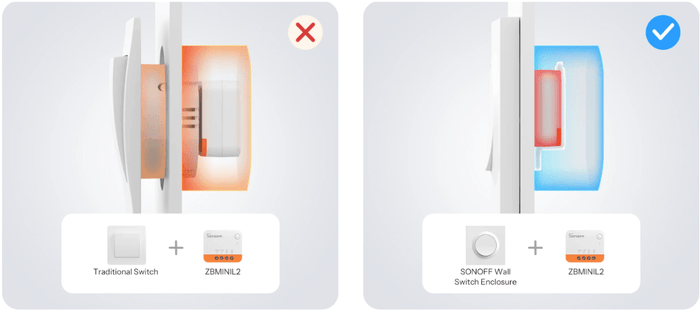 Zigbee Sonoff Mini Extreme Smart Switch without Neutral - SONZZBMINIL2 - Vesternet