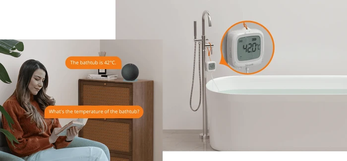 Zigbee Sonoff Outdoor LCD Smart Thermometer with Probe - SONZSNZB02LD - Vesternet