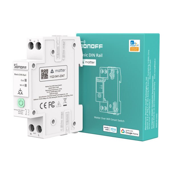 Zigbee Sonoff Single-Channel DIN Rail Switch - SONLZBASIC1GSP - Vesternet