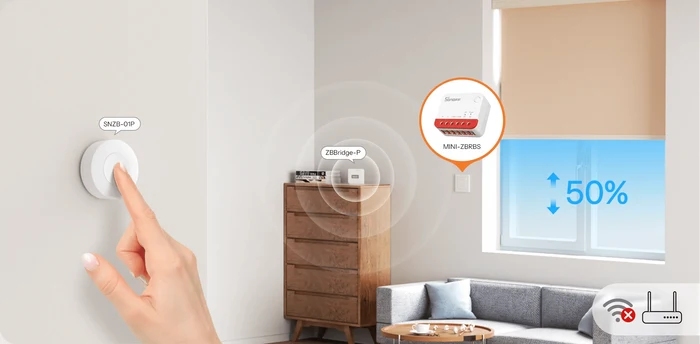 Zigbee Sonoff Smart Roller Shutter Switch - SONZMINIZBRBS - Vesternet