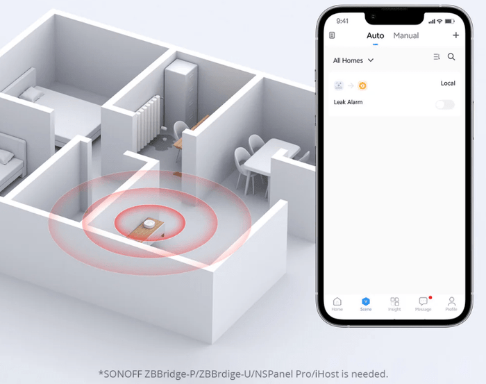 Zigbee Sonoff Water leak Sensor - SONZSNZB05P - Vesternet