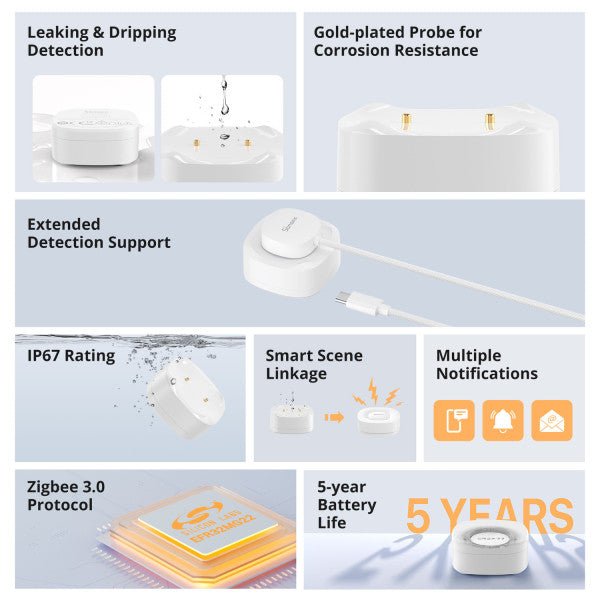 Zigbee Sonoff Water leak Sensor - SONZSNZB05P - Vesternet
