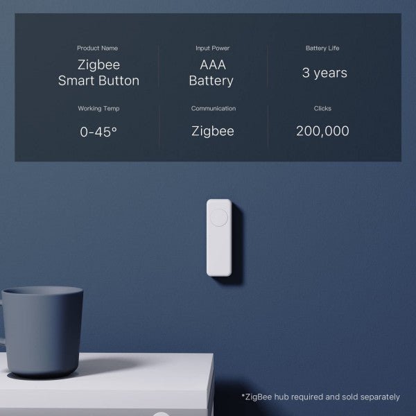 Zigbee ThirdReality Smart Button - 3RDZP1SMBUA1-GEU - Vesternet
