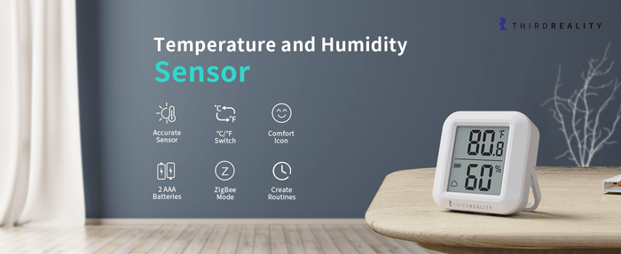Zigbee ThirdReality Temperature & Humidity Sensor - 3RDZP1THSA1-GEU - Vesternet