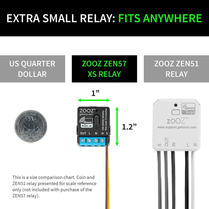 Zooz XS Relay - ZEN57 - Vesternet